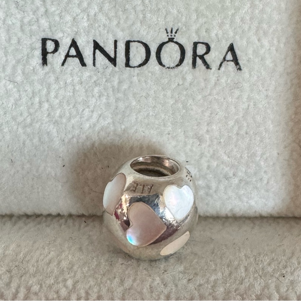 Pandora Love Me Mother of Pearl Charm